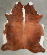 Medium Brindle XX-Large Brazilian Cowhide Rug 7'10"H x 6'10"W #A53212 by Hudson Hides