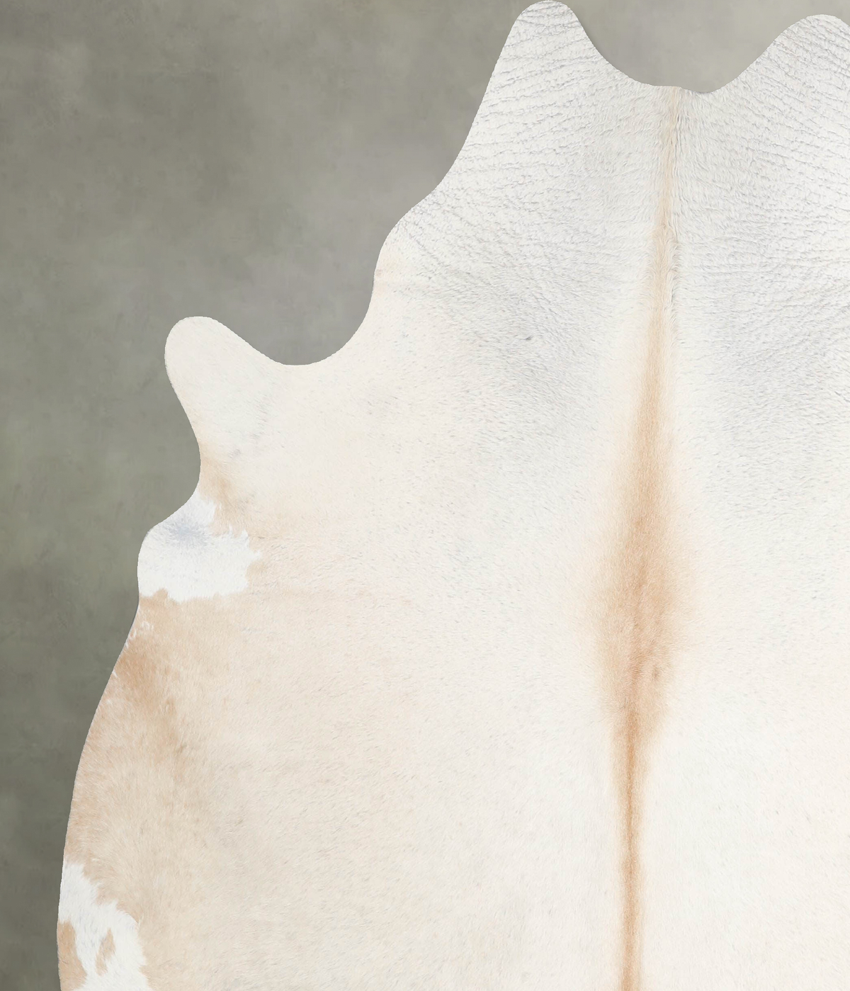 Ivory with Beige X-Large Brazilian Cowhide Rug 7'2"H x 6'6"W #A53213 by Hudson Hides