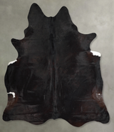 Solid Black XX-Large Brazilian Cowhide Rug 8'0"H x 6'10"W #A53215 by Hudson Hides