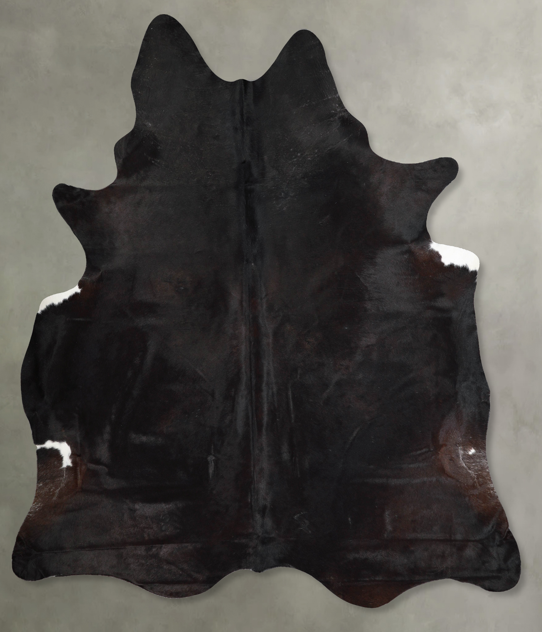 Solid Black Cowhide Rug #A53215