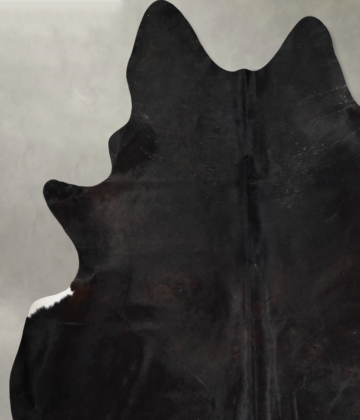Solid Black XX-Large Brazilian Cowhide Rug 8'0"H x 6'10"W #A53215 by Hudson Hides
