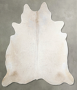 Solid White XX-Large Brazilian Cowhide Rug 7'4"H x 6'11"W #A53218 by Hudson Hides