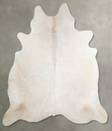 Solid White XX-Large Brazilian Cowhide Rug 7'4"H x 6'11"W #A53218 by Hudson Hides