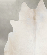 Solid White XX-Large Brazilian Cowhide Rug 7'4"H x 6'11"W #A53218 by Hudson Hides
