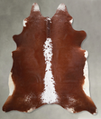 Brown and White Regular X-Large Brazilian Cowhide Rug 7'1"H x 6'8"W #A53220 by Hudson Hides