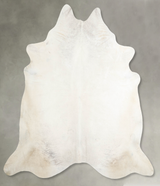 Ivory with Beige XX-Large Brazilian Cowhide Rug 8'0"H x 7'9"W #A53221 by Hudson Hides