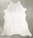 Ivory with Beige X-Large Brazilian Cowhide Rug 7'2"H x 6'5"W #A53225 by Hudson Hides