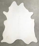 Solid White XX-Large Brazilian Cowhide Rug 8'6"H x 7'6"W #A53229 by Hudson Hides