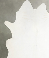 Solid White XX-Large Brazilian Cowhide Rug 8'6"H x 7'6"W #A53229 by Hudson Hides
