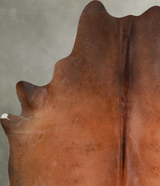 Solid Brown X-Large Brazilian Cowhide Rug 7'0"H x 6'3"W #A53231 by Hudson Hides