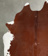 Brown and White Regular XX-Large Brazilian Cowhide Rug 8'1"H x 6'10"W #A53233 by Hudson Hides