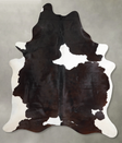 Chocolate and White XX-Large Brazilian Cowhide Rug 8'10"H x 6'10"W #A53236 by Hudson Hides