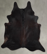 Solid Black XX-Large Brazilian Cowhide Rug 7'11"H x 6'11"W #A53241 by Hudson Hides