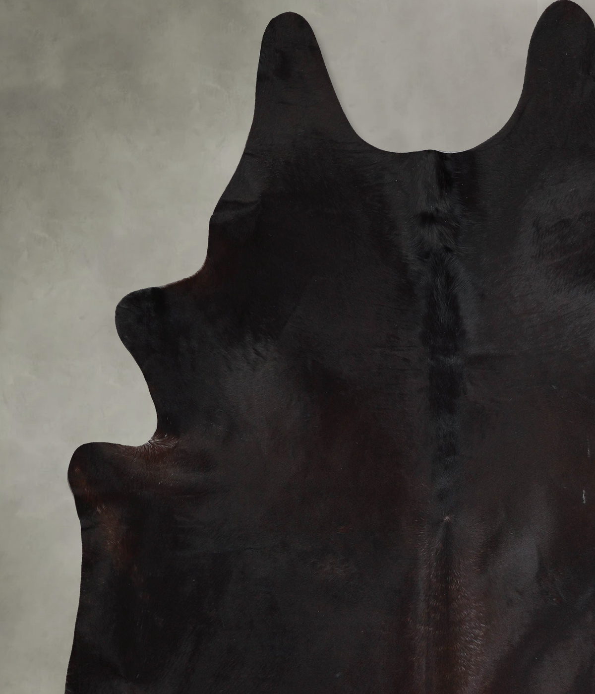 Solid Black XX-Large Brazilian Cowhide Rug 7'11"H x 6'11"W #A53241 by Hudson Hides