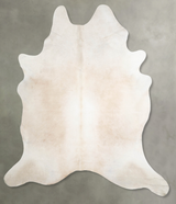 Ivory with Beige XX-Large Brazilian Cowhide Rug 8'0"H x 6'9"W #A53243 by Hudson Hides