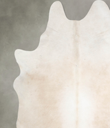 Ivory with Beige XX-Large Brazilian Cowhide Rug 8'0"H x 6'9"W #A53243 by Hudson Hides