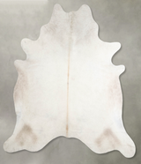 Ivory with Beige XX-Large Brazilian Cowhide Rug 8'0"H x 7'3"W #A53245 by Hudson Hides