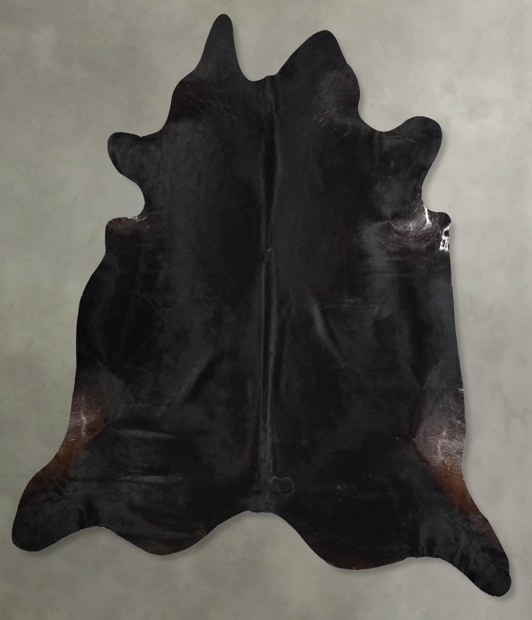 Solid Black Cowhide Rug #A53246
