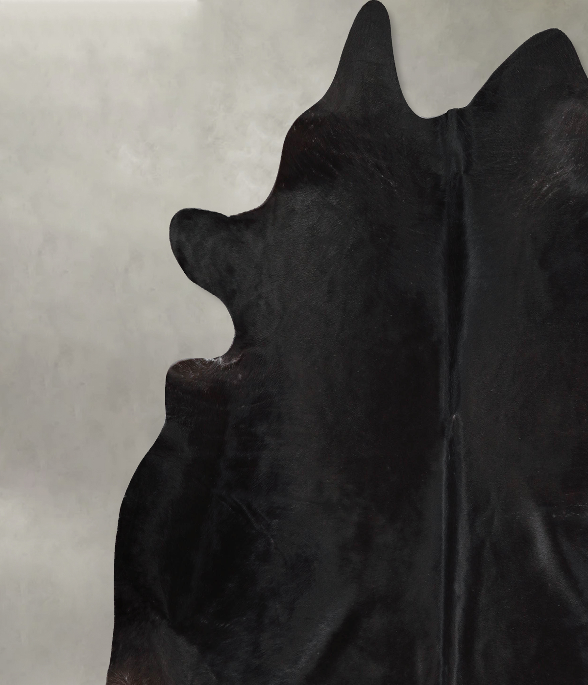 Solid Black XX-Large Brazilian Cowhide Rug 8'1"H x 7'9"W #A53246 by Hudson Hides