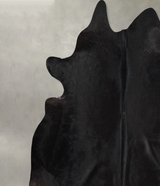 Solid Black XX-Large Brazilian Cowhide Rug 8'1"H x 7'9"W #A53246 by Hudson Hides