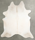 Ivory with Beige XX-Large Brazilian Cowhide Rug 8'3"H x 6'11"W #A53247 by Hudson Hides