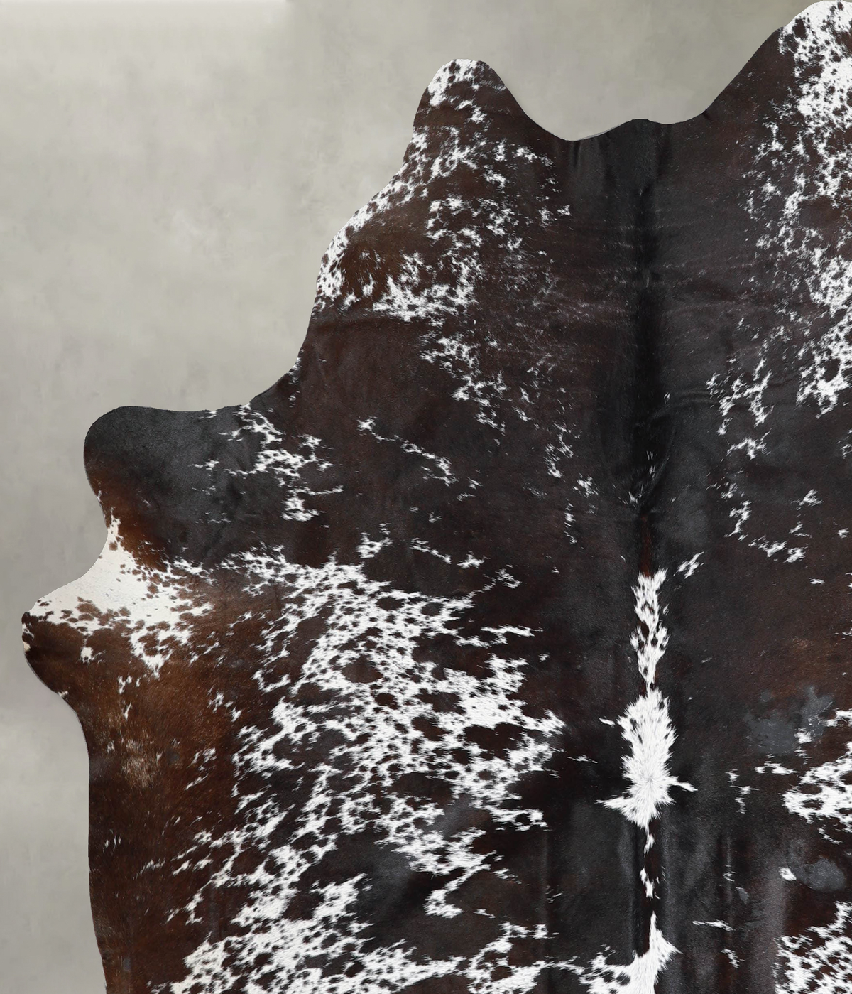 Salt and Pepper Brown X-Large Brazilian Cowhide Rug 7'5"H x 6'6"W #A53248 by Hudson Hides