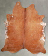 Solid Brown XX-Large Brazilian Cowhide Rug 8'7"H x 7'4"W #A53249 by Hudson Hides
