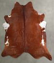 Brown and White Regular XX-Large Brazilian Cowhide Rug 8'5"H x 7'10"W #A53251 by Hudson Hides
