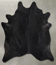 Solid Black X-Large Brazilian Cowhide Rug 7'3"H x 6'3"W #A53255 by Hudson Hides