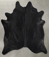 Solid Black X-Large Brazilian Cowhide Rug 7'3"H x 6'3"W #A53255 by Hudson Hides