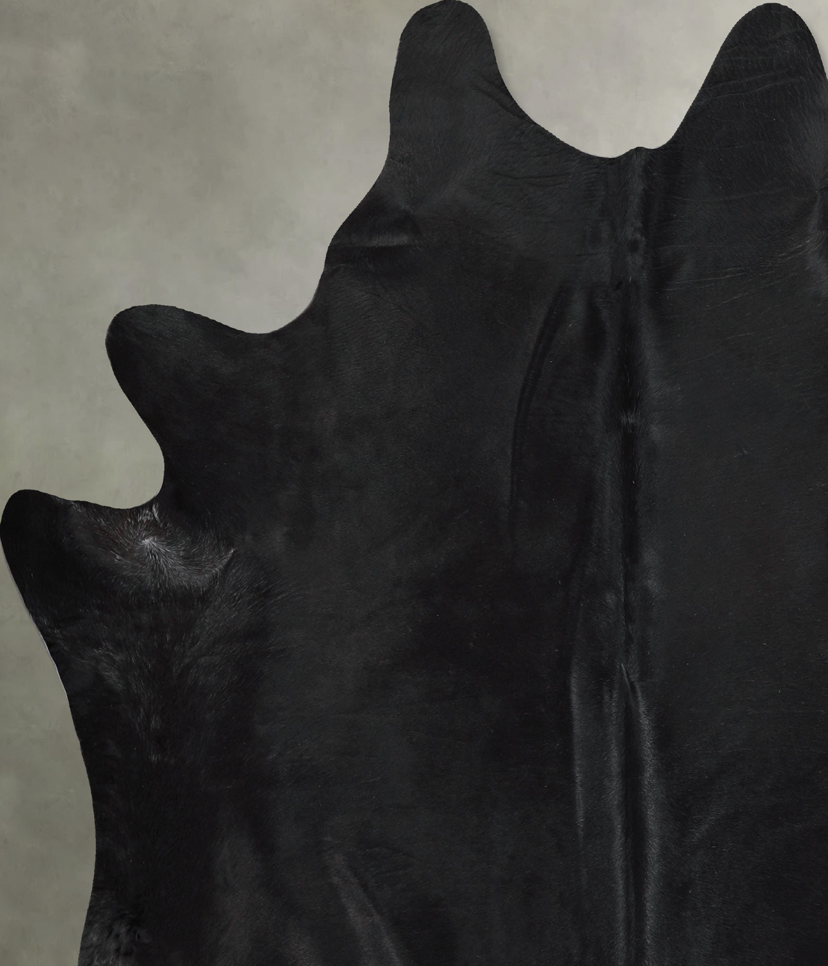 Solid Black X-Large Brazilian Cowhide Rug 7'3"H x 6'3"W #A53255 by Hudson Hides