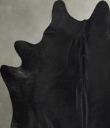 Solid Black X-Large Brazilian Cowhide Rug 7'3"H x 6'3"W #A53255 by Hudson Hides
