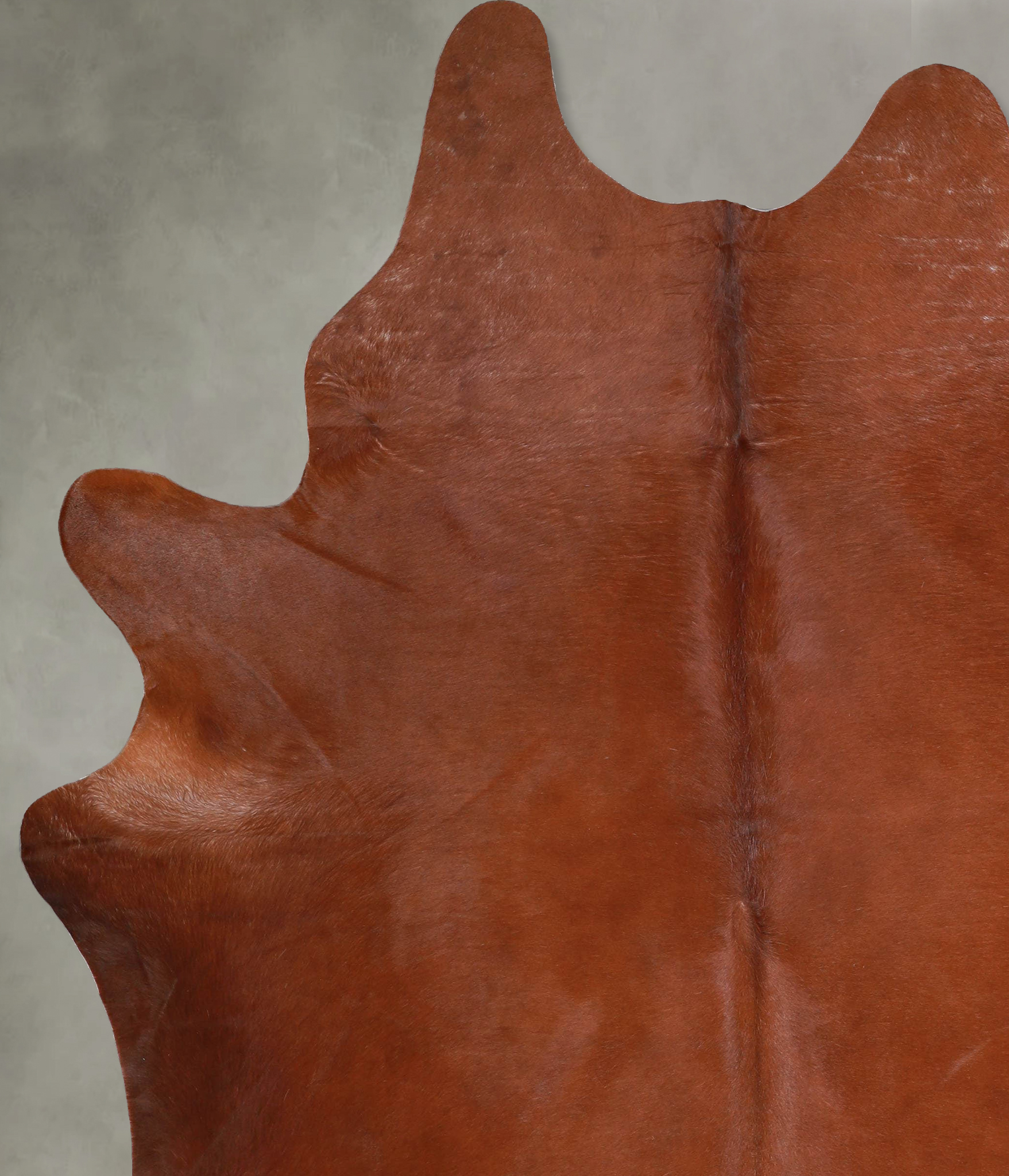 Solid Brown Cowhide Rug #A53256