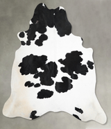 Black and White XX-Large Brazilian Cowhide Rug 7'8"H x 6'10"W #A53258 by Hudson Hides