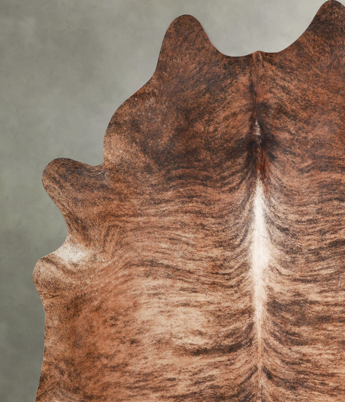 Medium Brindle XX-Large Brazilian Cowhide Rug 8'0"H x 6'11"W #A53263 by Hudson Hides