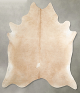 Beige XX-Large Brazilian Cowhide Rug 8'0"H x 6'11"W #A53264 by Hudson Hides