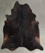 Chocolate X-Large Brazilian Cowhide Rug 7'4"H x 6'8"W #A53268 by Hudson Hides