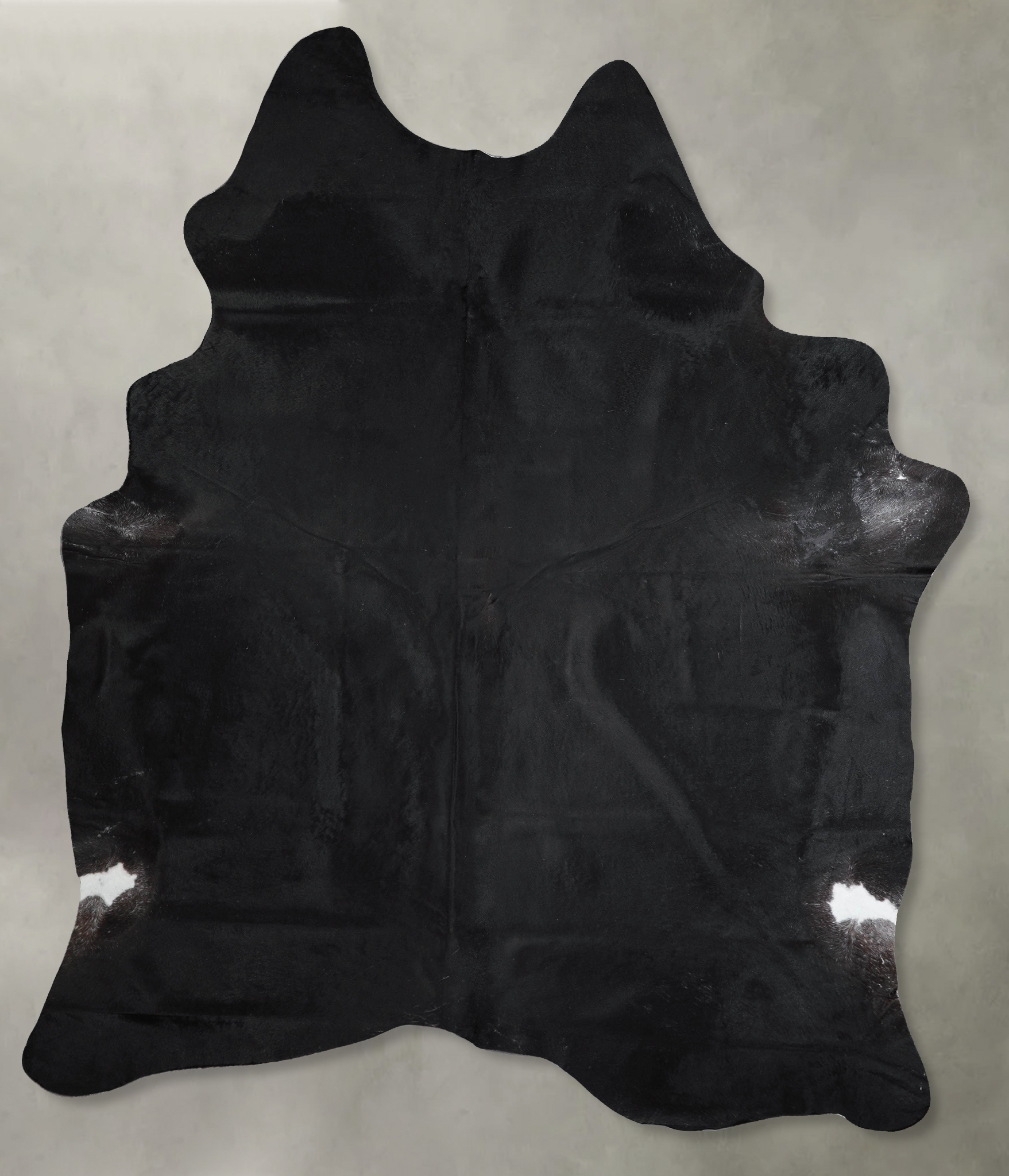 Solid Black Cowhide Rug #A53270