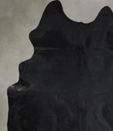 Solid Black XX-Large Brazilian Cowhide Rug 8'0"H x 6'5"W #A53270 by Hudson Hides