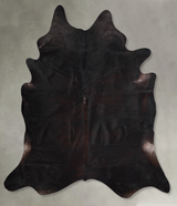 Solid Black XX-Large Brazilian Cowhide Rug 7'10"H x 7'1"W #A53272 by Hudson Hides