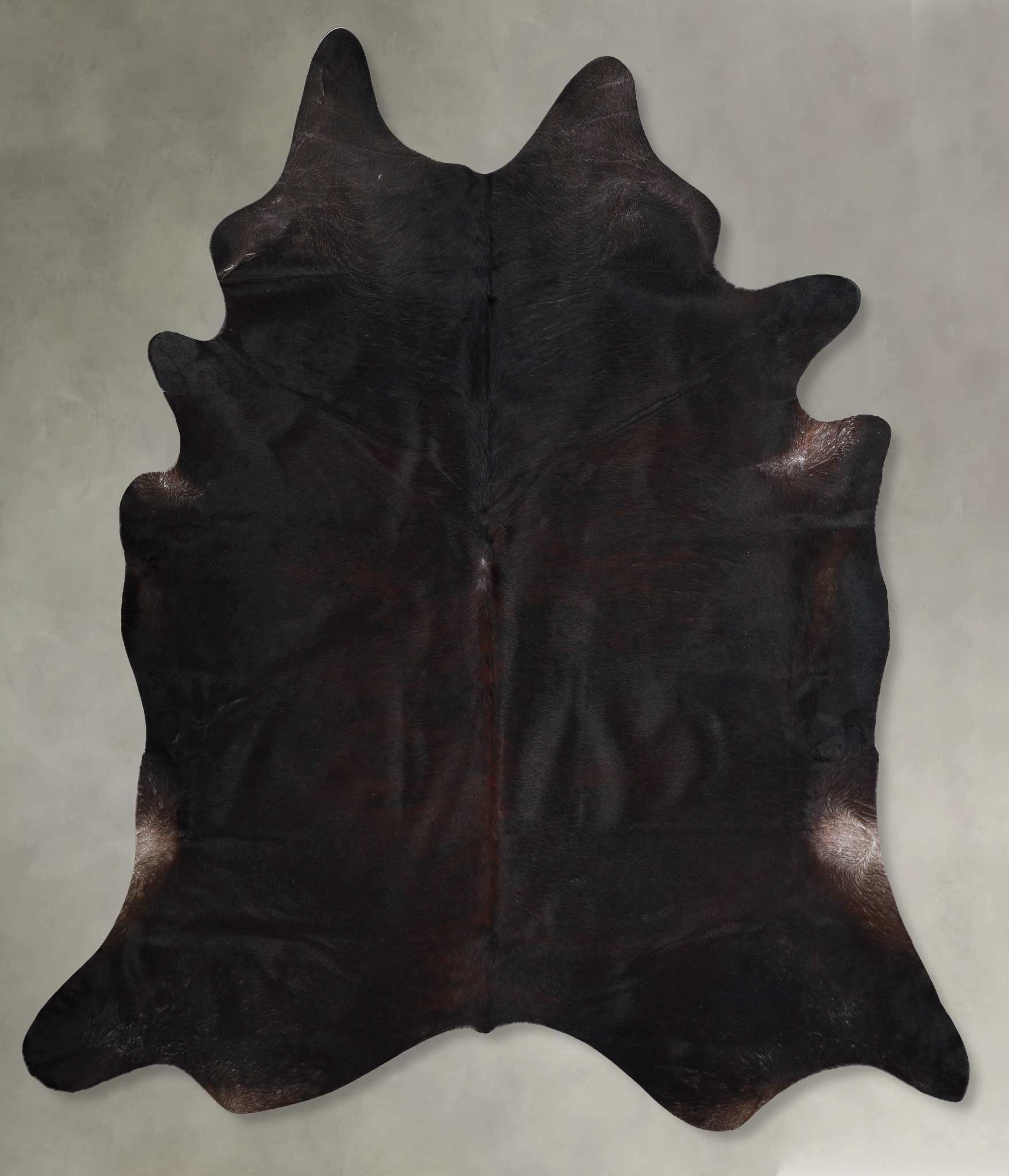 Solid Black Cowhide Rug #A53272