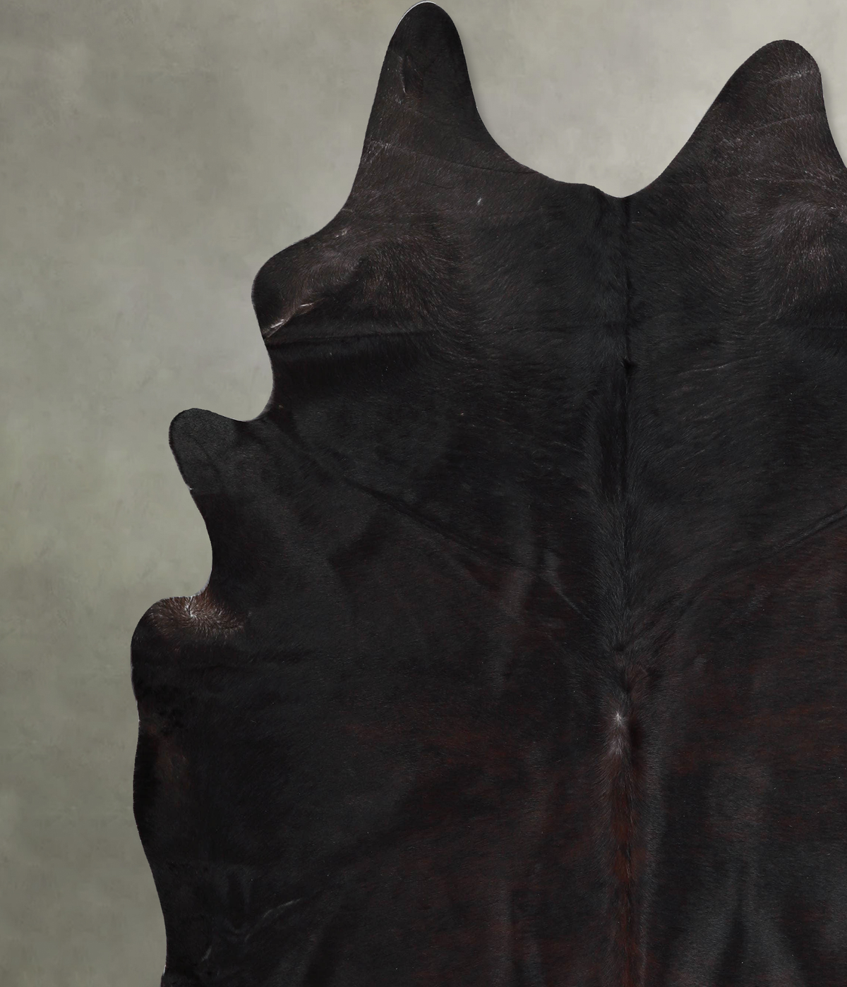 Solid Black XX-Large Brazilian Cowhide Rug 7'10"H x 7'1"W #A53272 by Hudson Hides