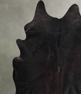 Solid Black XX-Large Brazilian Cowhide Rug 7'10"H x 7'1"W #A53272 by Hudson Hides
