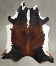 Chocolate and White XX-Large Brazilian Cowhide Rug 7'10"H x 7'4"W #A53274 by Hudson Hides