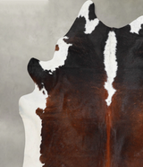 Chocolate and White XX-Large Brazilian Cowhide Rug 7'10"H x 7'4"W #A53274 by Hudson Hides