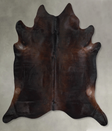 Dark Brindle X-Large Brazilian Cowhide Rug 6'10"H x 7'2"W #A53276 by Hudson Hides