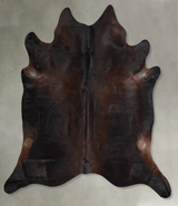 Dark Brindle X-Large Brazilian Cowhide Rug 6'10"H x 7'2"W #A53276 by Hudson Hides