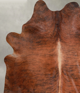 Medium Brindle X-Large Brazilian Cowhide Rug 7'2"H x 5'11"W #A53282 by Hudson Hides