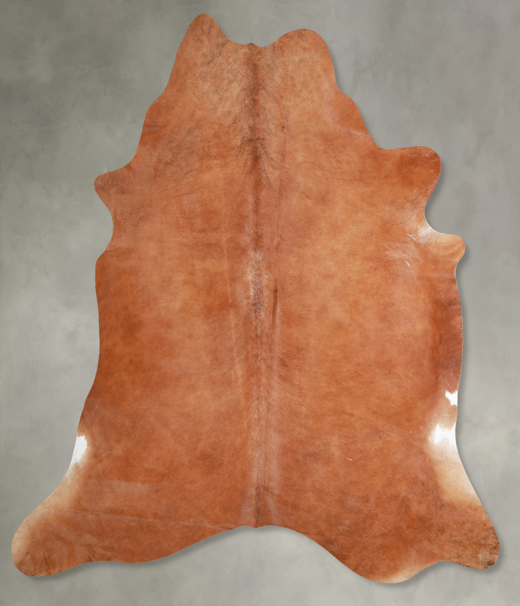 Solid Brown Cowhide Rug #A53286