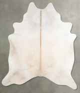 Ivory with Beige X-Large Brazilian Cowhide Rug 7'9"H x 6'5"W #A53287 by Hudson Hides